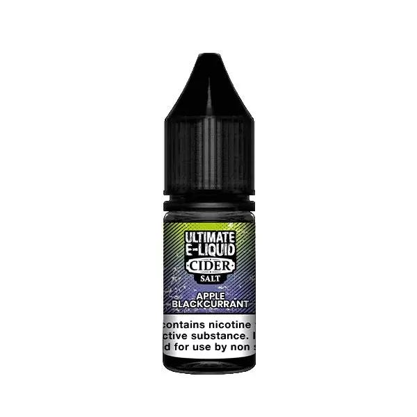 20 mg Ultimate E-Liquid Cider Nic Salts – 10 ml Flavour Collection