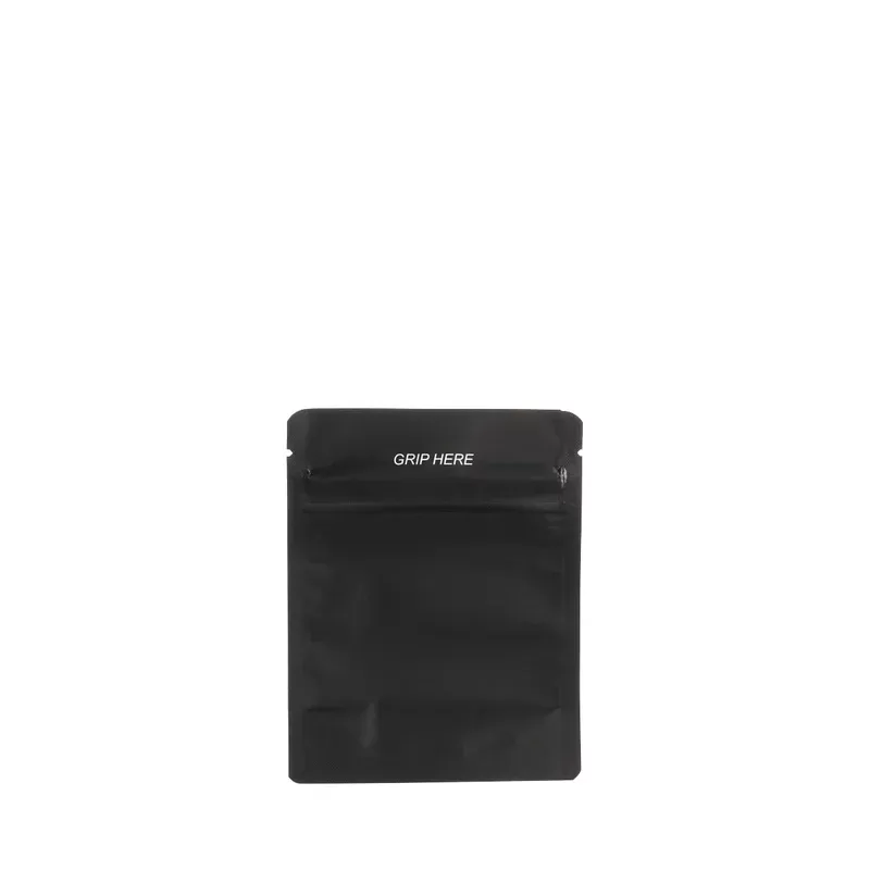 Child-Resistant Mylar Bags | Full Matte Black – Tear Notch