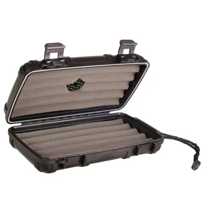 Cigar Caddy 5 Black Travel Humidor Holds 5 Cigars