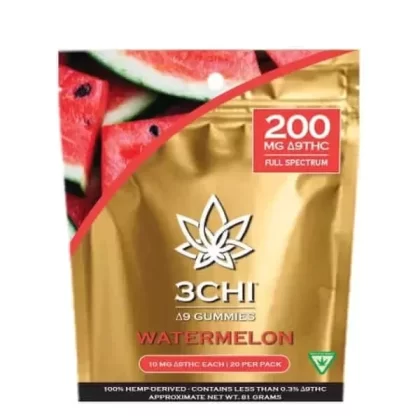 3Chi Delta 9 THC Gummies 200mg, 20ct – Watermelon