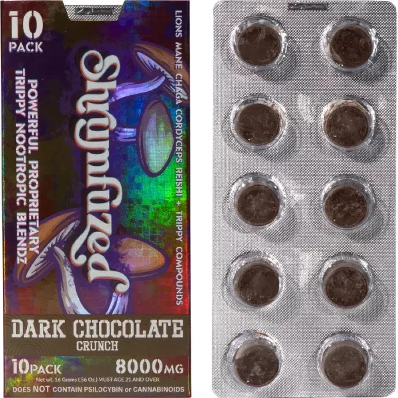 Shrumfuzed Nootropic Trippy Psychedelic Mushroom Chocolate 10pc –