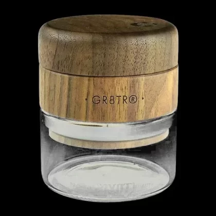 Walnut Wood GR8TR Grinder with Glass Jar