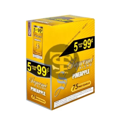 Supreme Blend Cigarillos 5 for 99 Cents Pineapple 15 Packs of 5