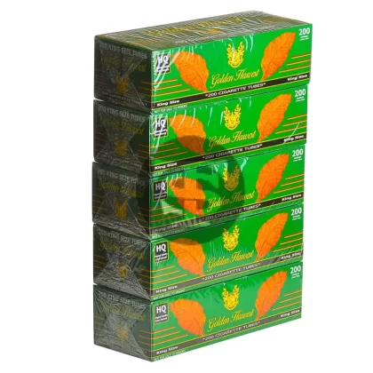 Golden Harvest Filter Tubes King Size Menthol 5 Cartons of 200