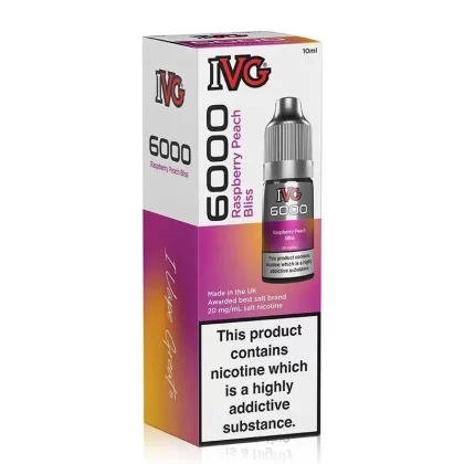 Raspberry Peach Bliss By I VG 6000 10ml Salts