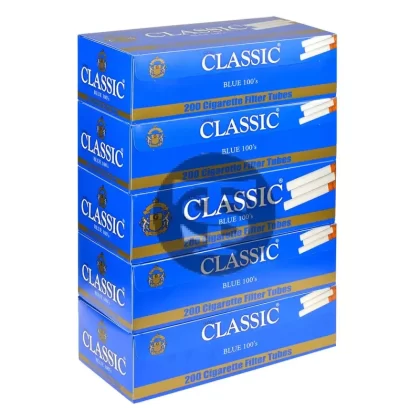 Classic Filter Tubes 100mm Blue (Light) 5 Cartons of 200