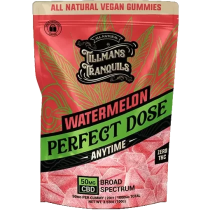 Tillmans Tranquils Watermelon CBD Gummies 50mg Broad Spectrum CBD