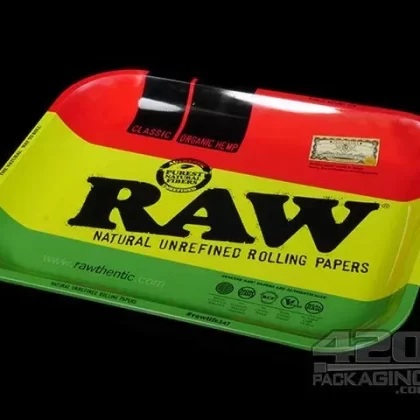 RAW Rasta Large Metal Rolling Tray