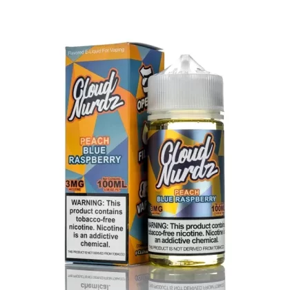 Cloud Nurdz E-Liquid Peach Blue Raspberry 100ml