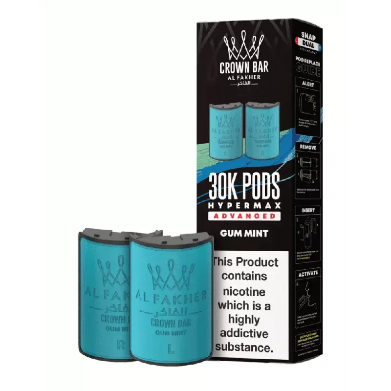 Al Fakher 30k Hypermax Prefilled Pods Gum Mint