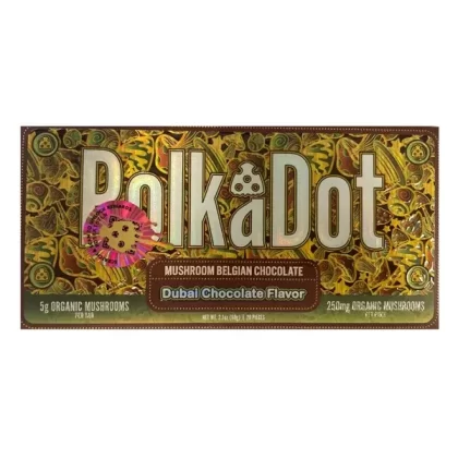 Dubai Chocolate PolkaDot Magic Mushroom Belgian Milk Chocolate 250mg
