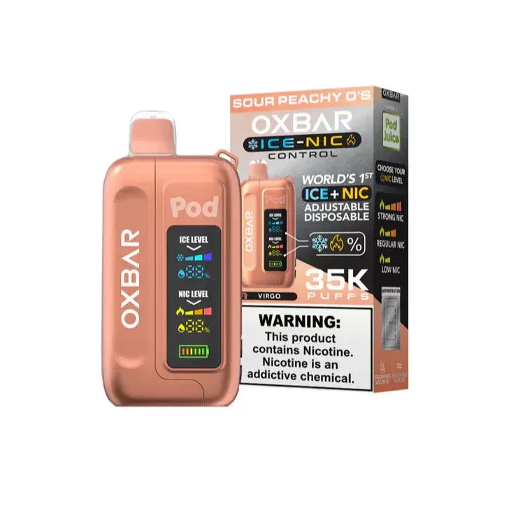 Sour Peachy O-s – Pod Juice X Oxbar Ice-Nic 35K