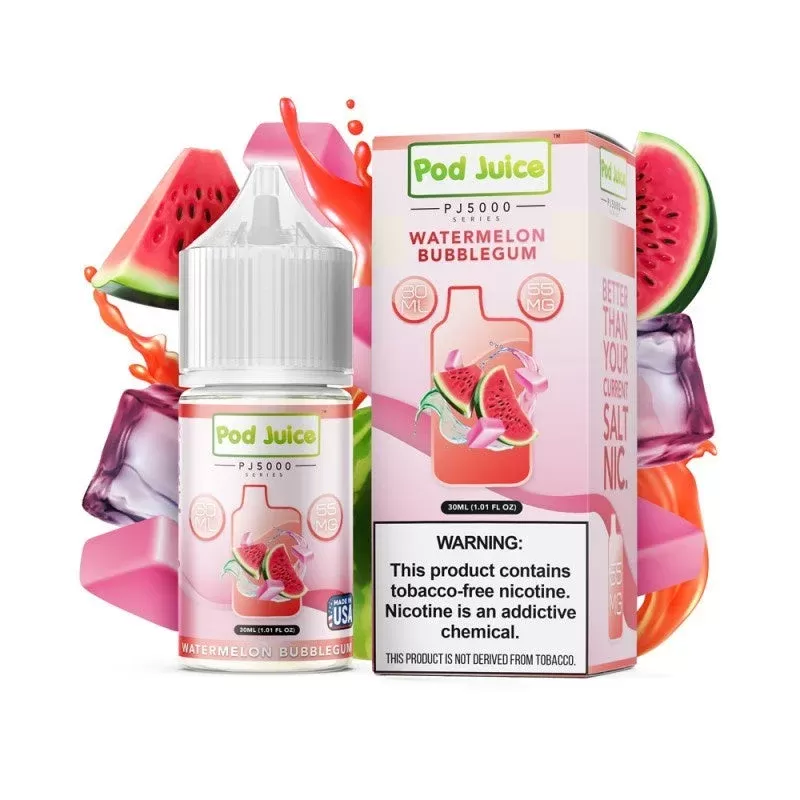 Pod Juice PJ5000 Salts | Watermelon Bubblegum