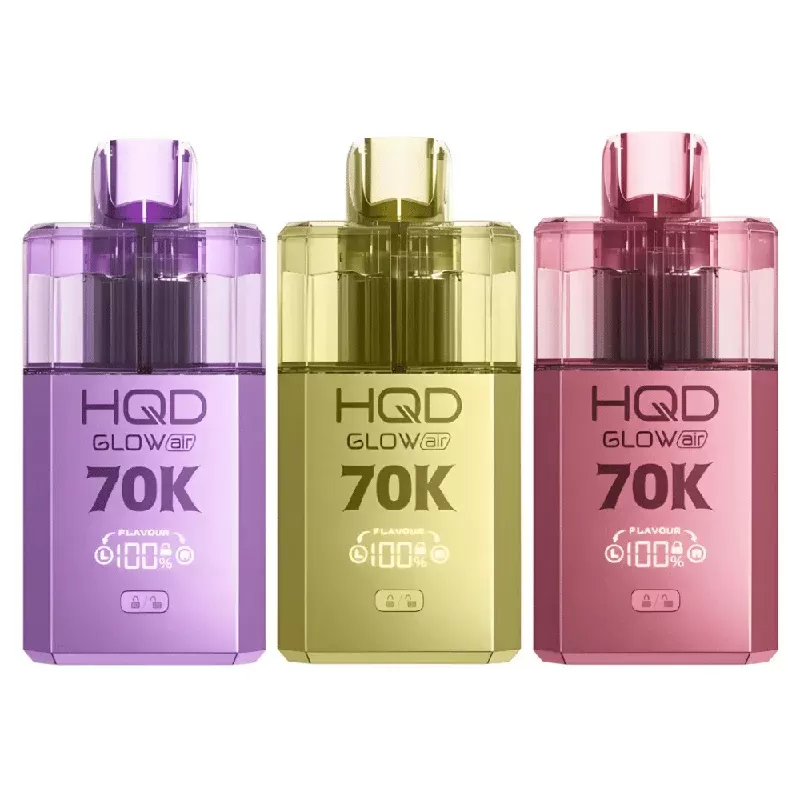 HQD Glow Air 70K Puffs Prefilled Kit Watermelon Bubblegum & Strawberry