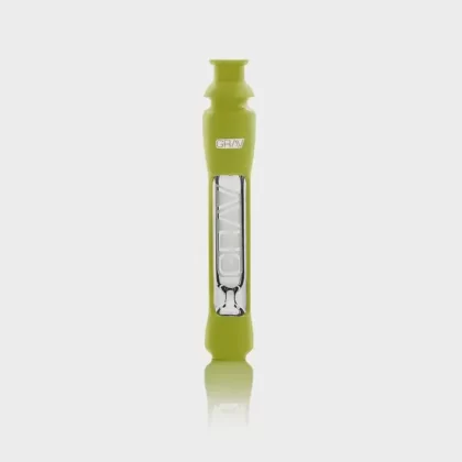 GRAV | Chillum | 12mm With Silicone Skin | Avocado Green