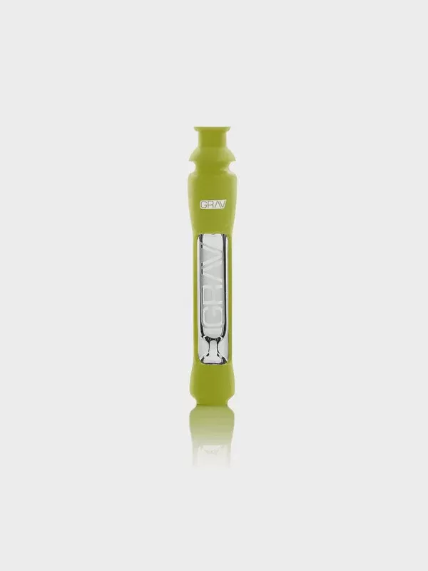 GRAV | Chillum | 12mm With Silicone Skin | Avocado Green