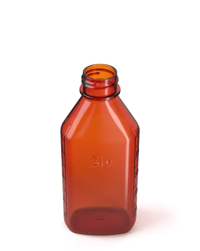 Child Resistant | Push Down & Turn Plastic Syrup Bottles w/ Oral