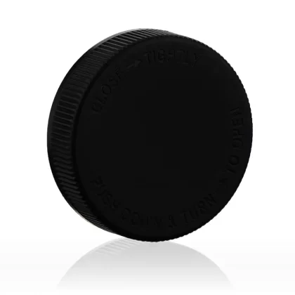 Child Resistant Plastic Caps | Debossed Ribbed w/ Foam Liner