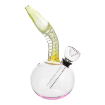 Pink Captains Glass Mini Bubbler – 5.5in