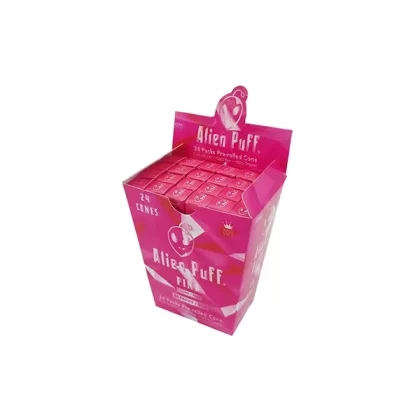 Alien Puff Pink King Size vorgerollte Cones – 24er-Packung für