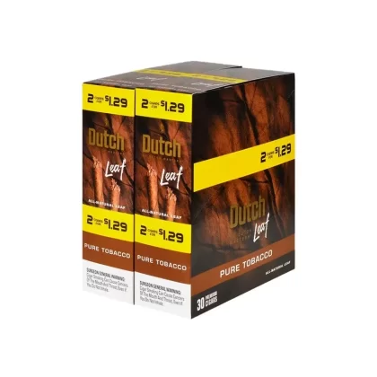 Dutch Leaf Pure Tobacco Cigarillos 30 Packs of 2