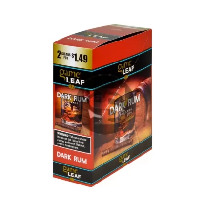 Game Leaf Dark Rum Cigarillos 2 for $1.49, 15 Pouches of 2
