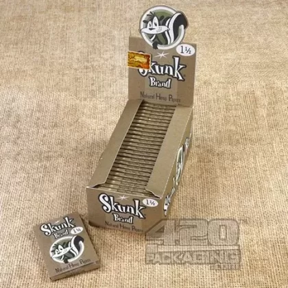 Skunk Brand 1 1-2 Size Hemp Rolling Papers 25/Box