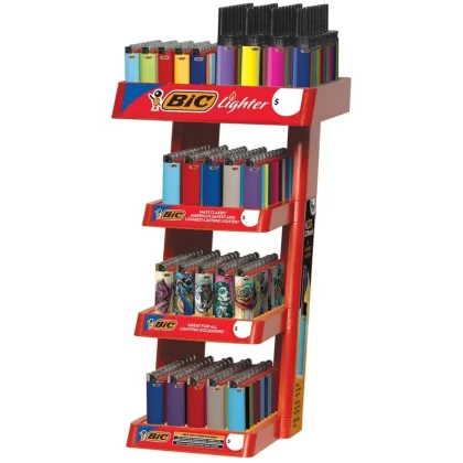 BIC® Lighters | 4 Tier Lighter Display w/ EZ Reach | 240 Count