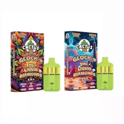 Cactus Labs Glock-9 THC+Liquid Diamonds 3 In 1 Disposable 9000MG