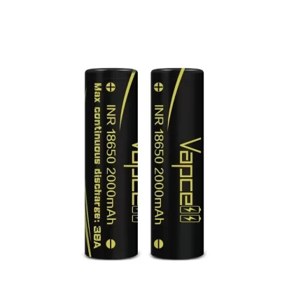 Vapcell INR18650 2000mAh 18650 Battery Black/Gold