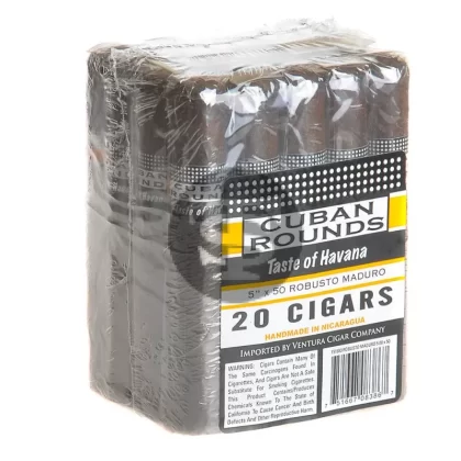 Cuban Rounds Robusto Maduro Cigars Pack of 20