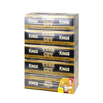 Gambler Tube Cut Filter Tubes Gold(Light) 5 Cartons of 200