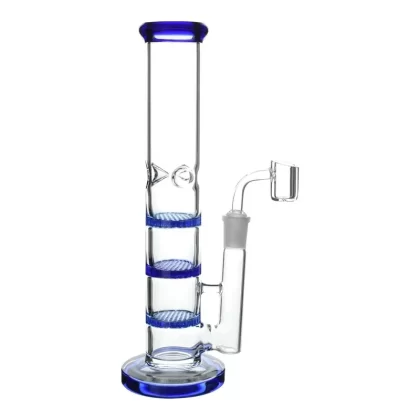 Triple Honeycomb Straight Tube Dab Rig – 10in