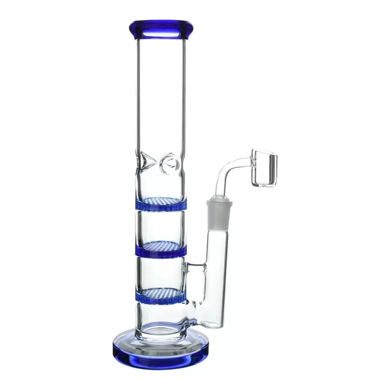 Triple Honeycomb Straight Tube Dab Rig – 10in
