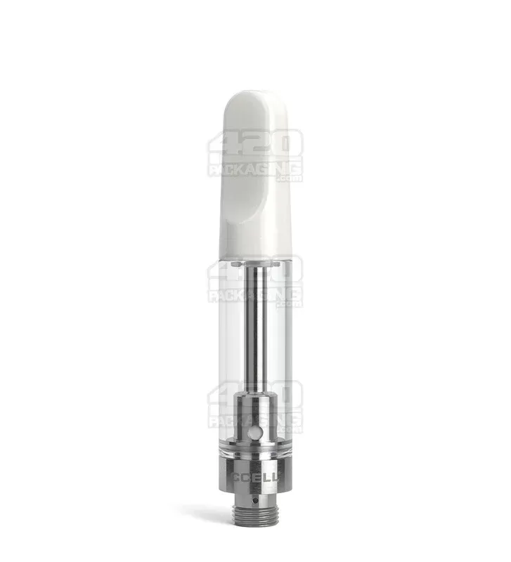 CCELL | TH2-SE Glass Vape Cartridge with White Ceramic Mouthpiece