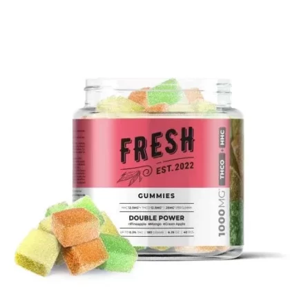 Double Power Gummies – THCO 1000mg Fresh