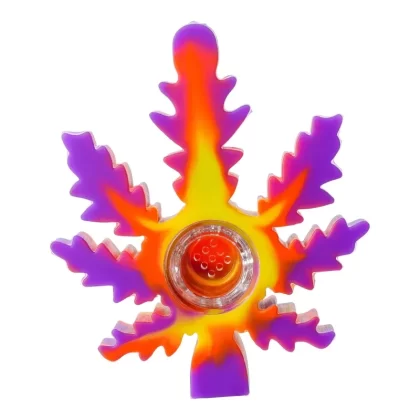 Silicone Marijuana Leaf Pipe – 4in