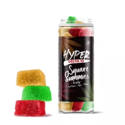 25mg D10, D8 Gummies – Fruity Mix – Hyper