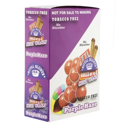 Royal Blunts® | XXL Hemp Wraps | Purple Haze – 25 Count