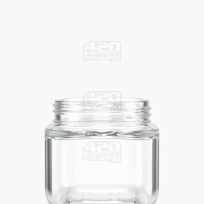 POLLEN GEAR | SoftSquare Clear Glass Jar | 46mm – 3.75oz – 72 Count