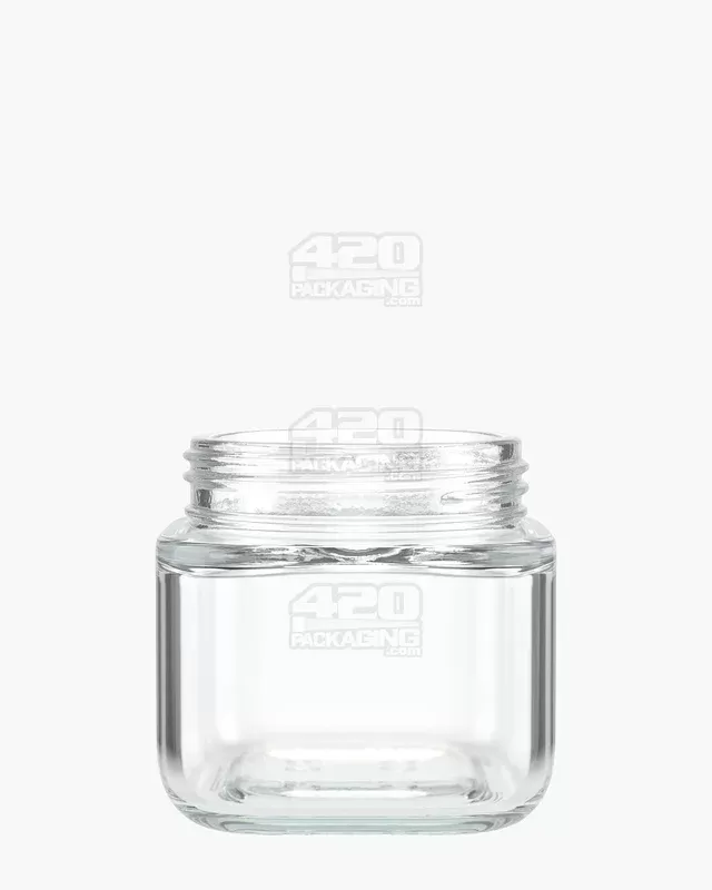 POLLEN GEAR | SoftSquare Clear Glass Jar | 46mm – 3.75oz – 72 Count