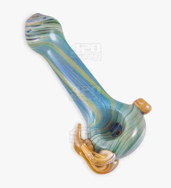 Color Pull Spoon Hand Pipe w/ Multi Horns