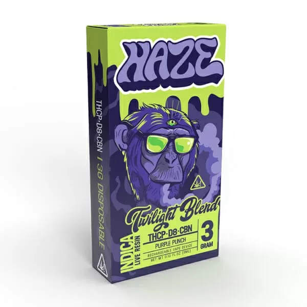 Haze Twilight Blend Live Resin Disposable Vape Purple Punch 3 grams