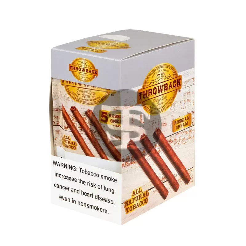 Throwback Russian Cream Cigars, 8 packs of 5