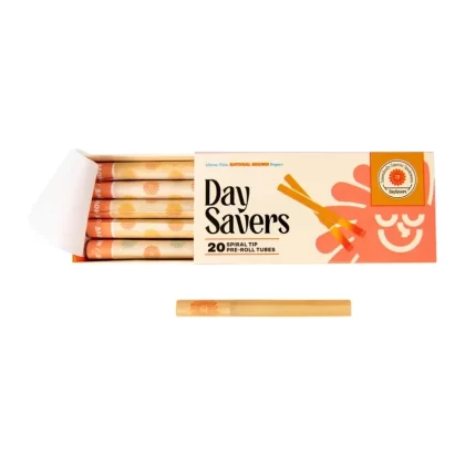 DaySavers Natural Brown Half Gram 1 1/4 Artisan Pre Rolled Tubes [20