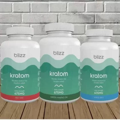 Blizz Kratom Extra Strength Premium Capsule Bottles