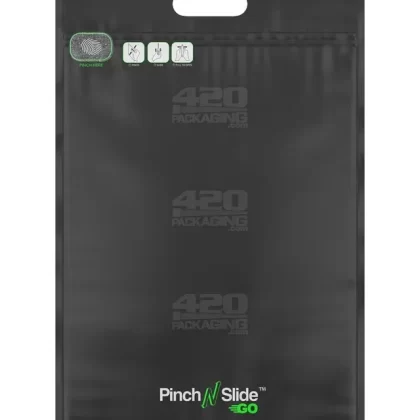 Child Resistant | Pinch N Slide Go Matte Black Mylar Exit Bags w/