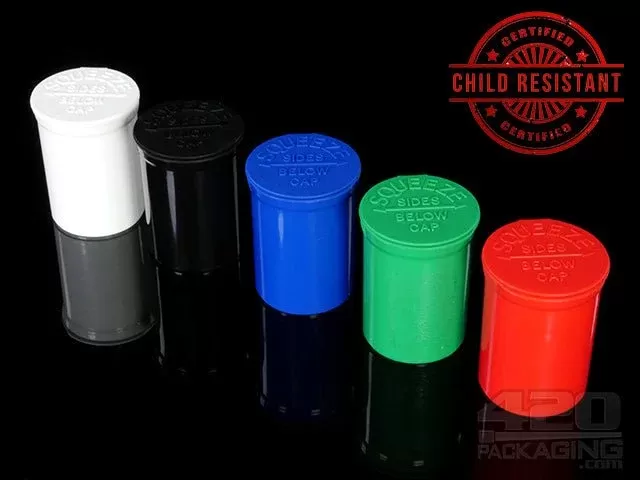Squeezetops® PST30 Opaque Mix Child Resistant Containers 600/Box