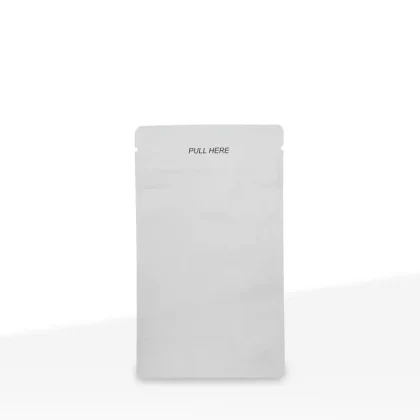 Child-Resistant | Gloss White Mylar Bags – Tear Notch