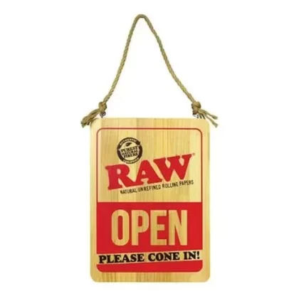 Raw Door Sign